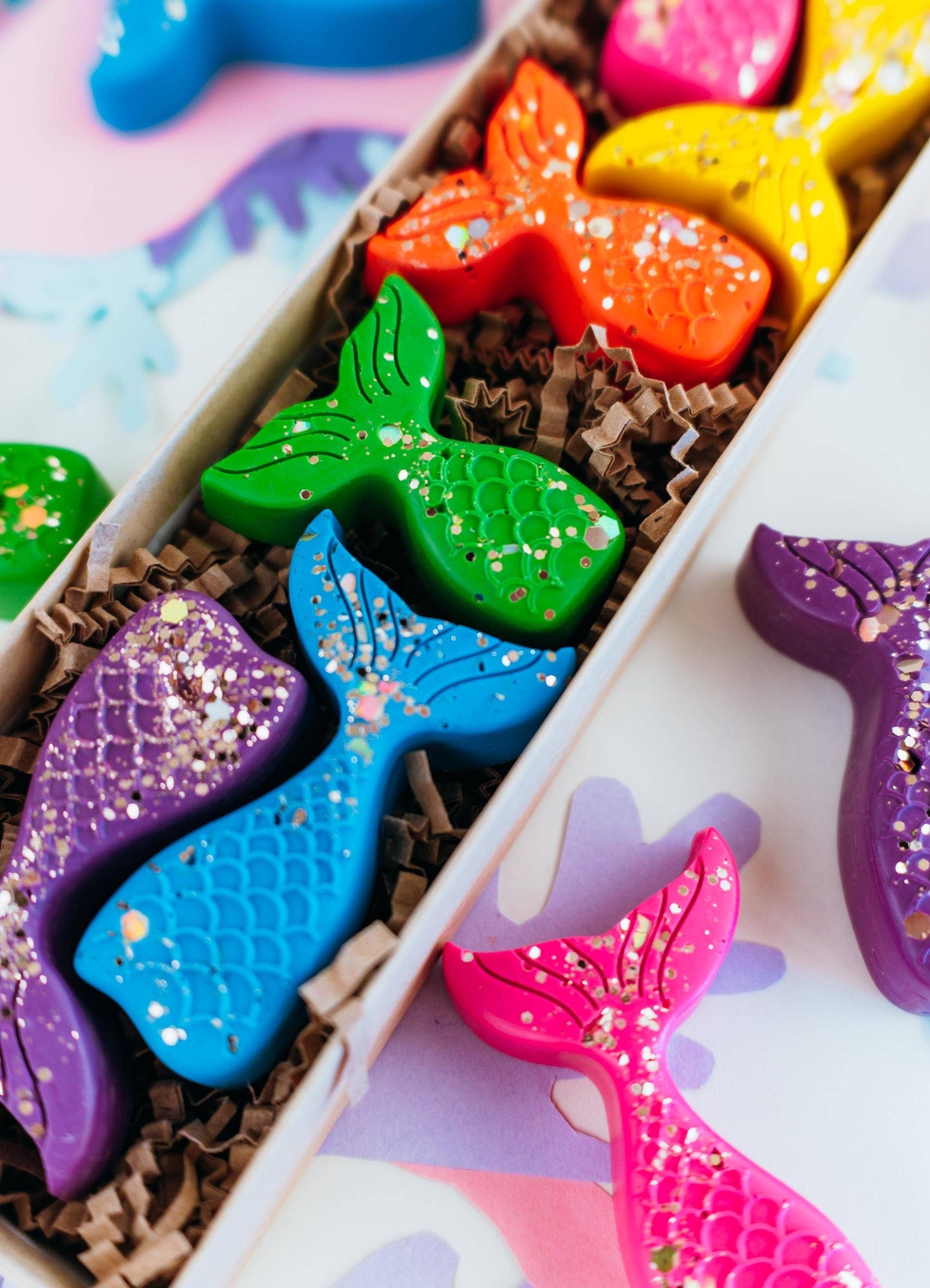 Glitter Mermaid Crayons