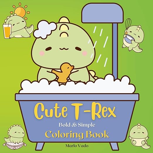 Cute T-Rex Coloring Book