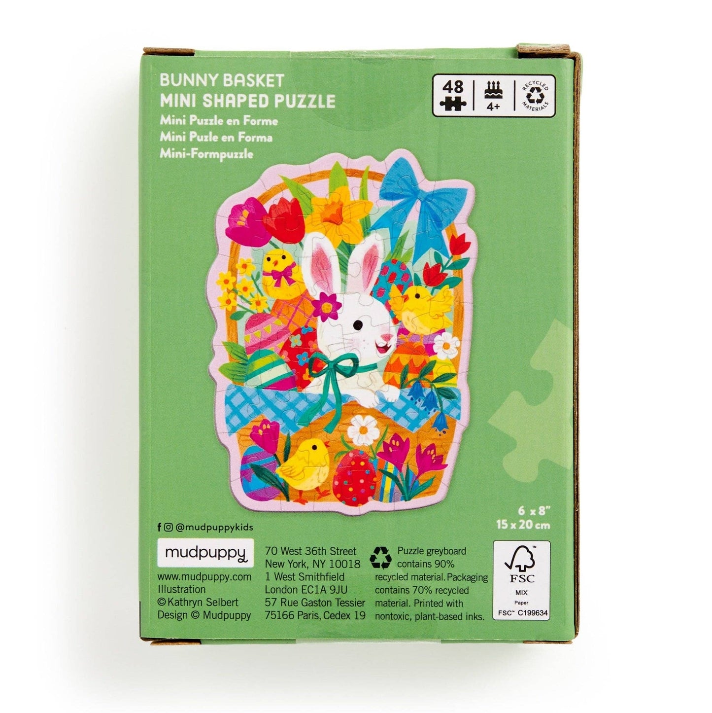 Bunny Basket 48 Piece Mini Shaped Puzzle
