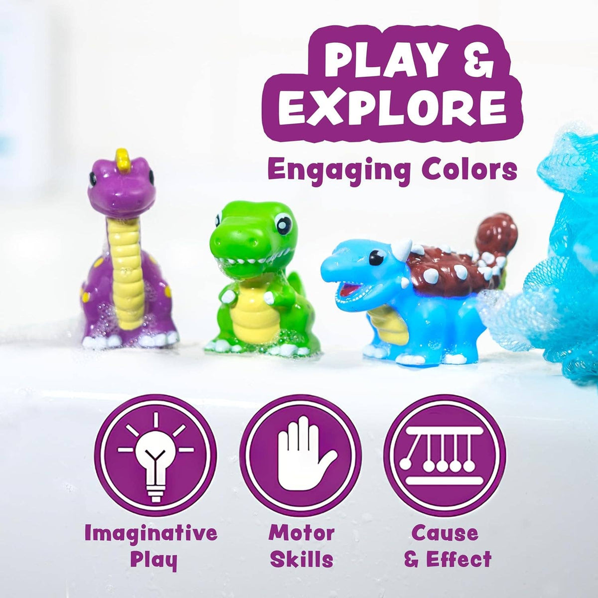 Tub Works® Dinos™ Dinosaur Light Up Bath Toys