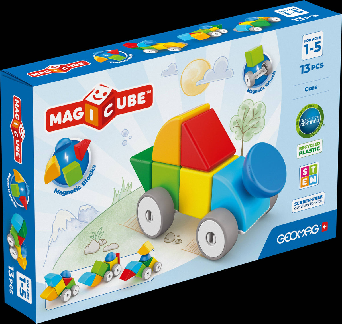 Geomag Magicube Blocks Recycled Cars 13pcs