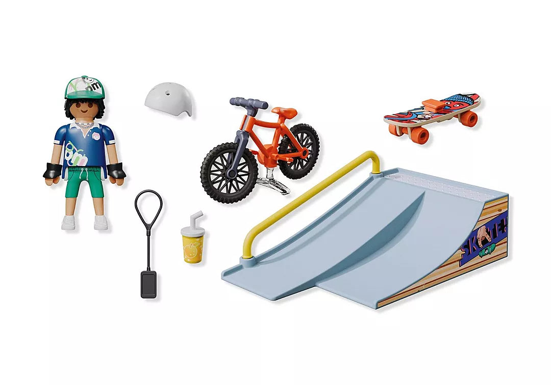 Skateboarder with Ramp