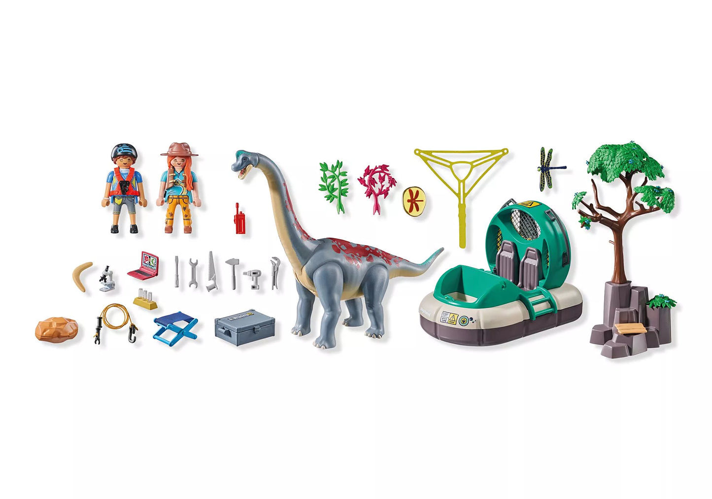 Brachiosaurus with Hovercraft