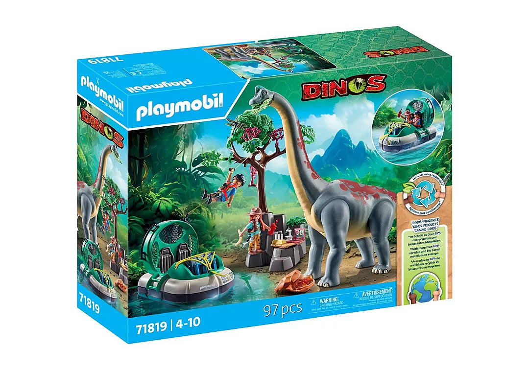 Brachiosaurus with Hovercraft