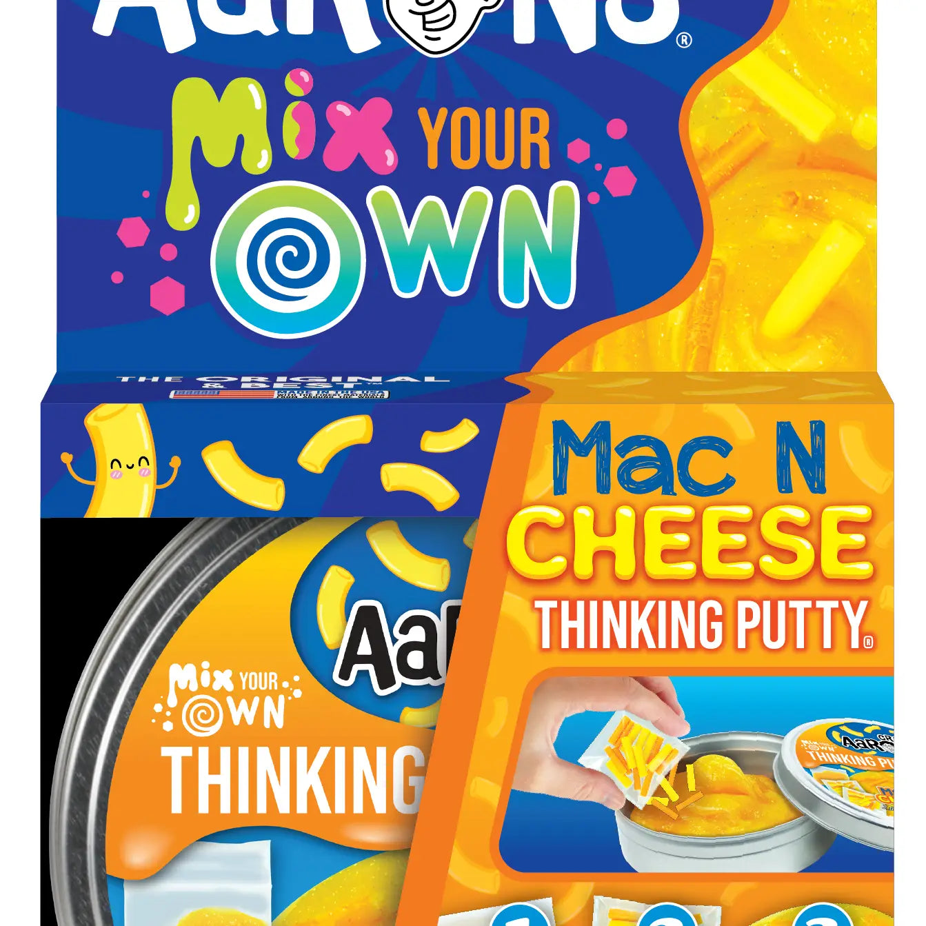 Mac & Cheese - Mix It Full Size 4" Thinking Putty Tin