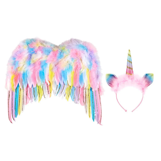 Unicorn Wings & Head Band Set