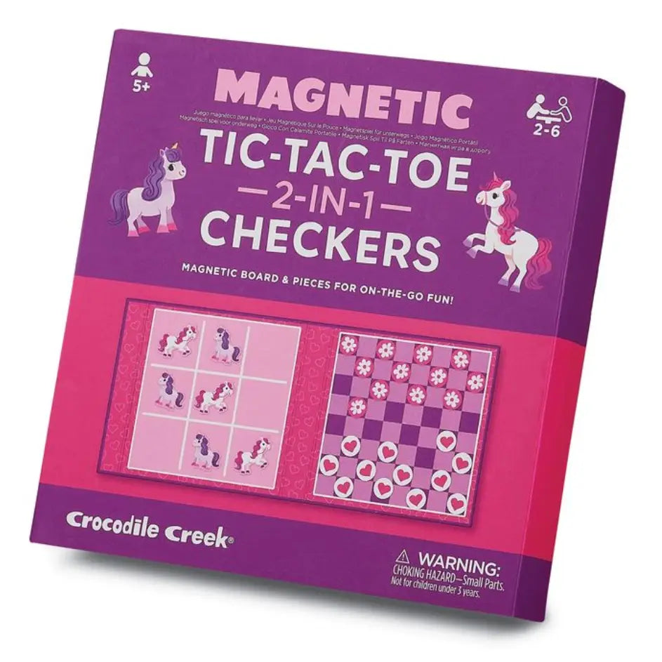 Magnetic Unicorn Game - Tic Tac Toe & Checkers