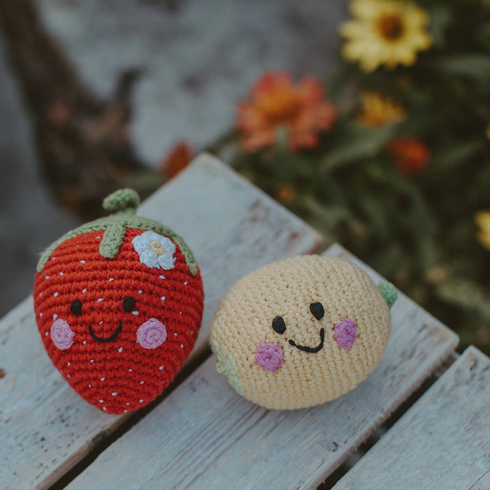 Sweet Strawberry Baby Rattle (Organic)