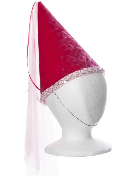 Fuchsia - Fairy Princess Hat with Sequin Trim For Kids