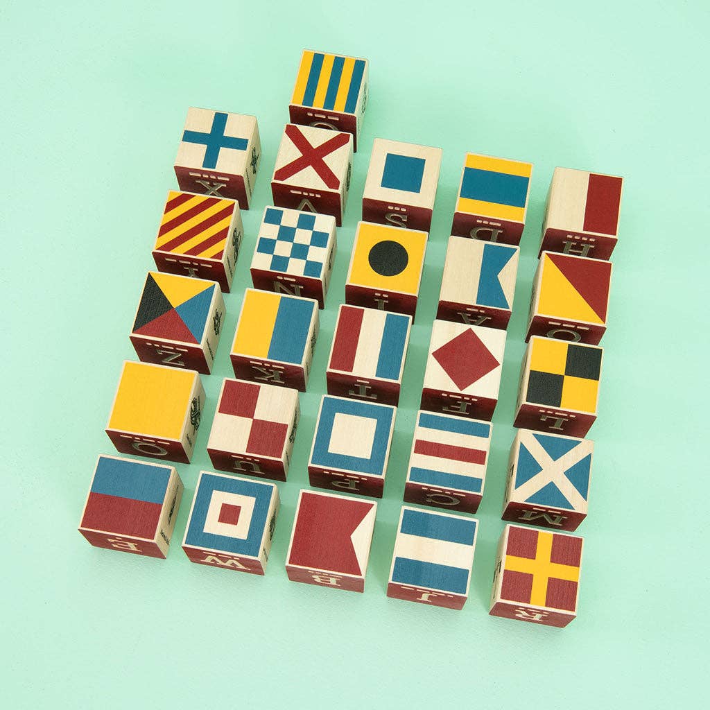 Uncle Goose Nautical Blocks with Canvas Bag