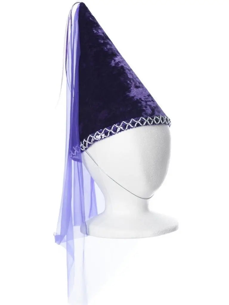 Purple - Fairy Princess Hat with Sequin Trim For Kids