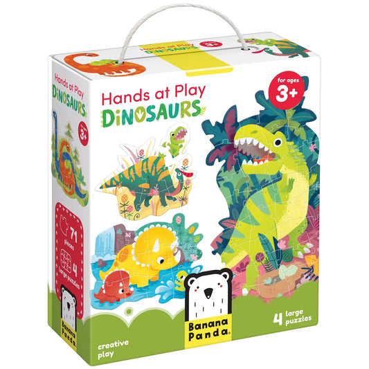 Dinosaur Puzzles: Hands At Play Age 3+ For Toddlers