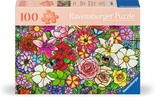 Tiffany Flowers - 100 Pieces Puzzle