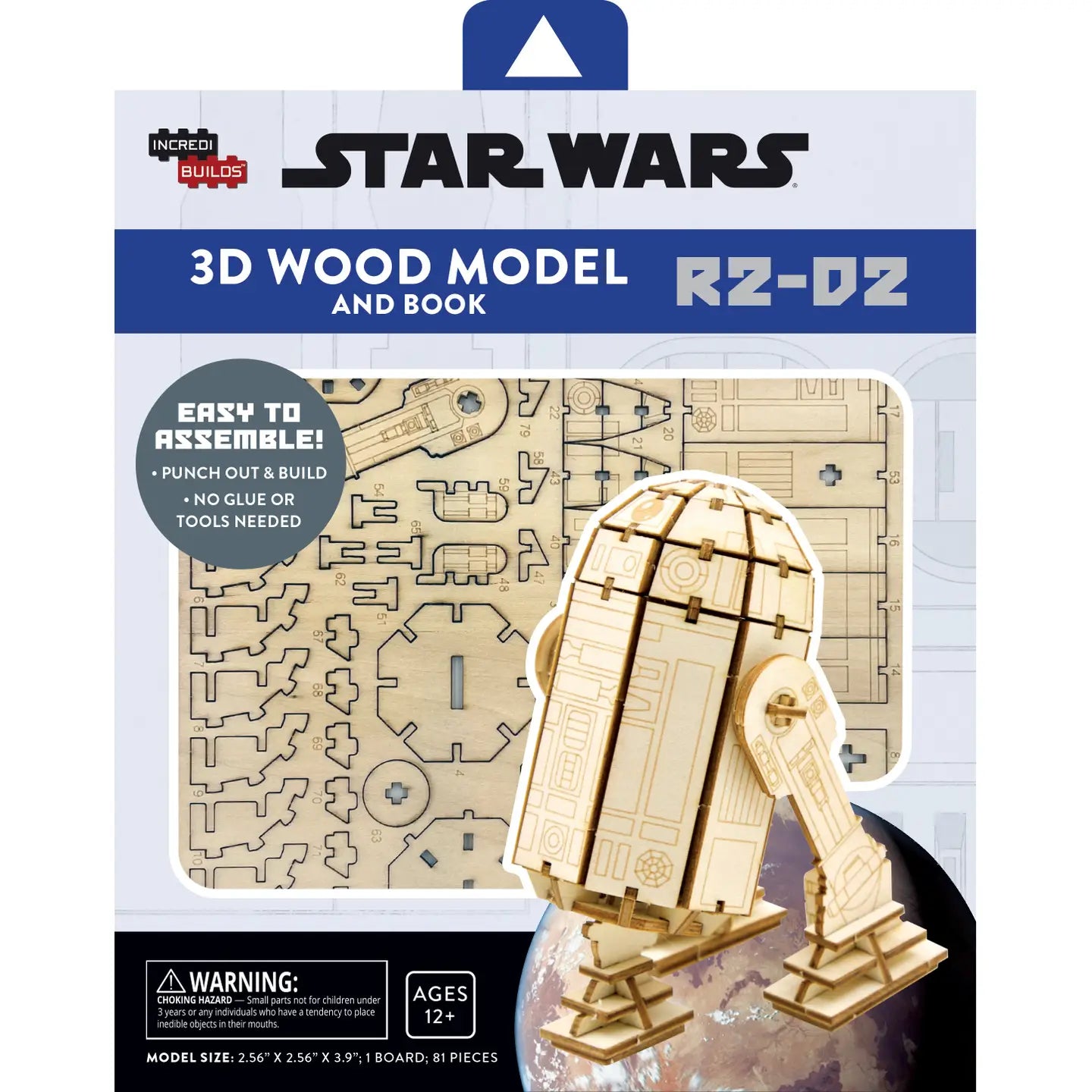 Star Wars: R2-D2 3D Wood Model and Book- Incredibuilds