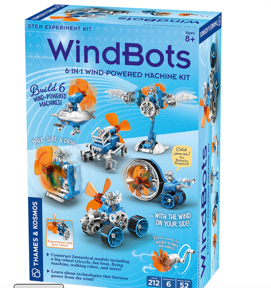 WindBots: 6-in-1 Wind-Powered Machine Kit