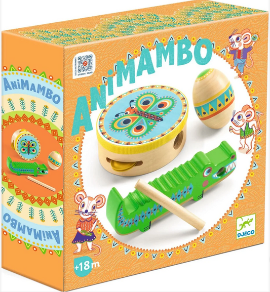 Animambo 3 Pc Set (Guiro, Maracas, Tambourin)