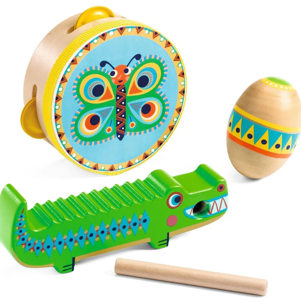 Animambo 3 Pc Set (Guiro, Maracas, Tambourin)