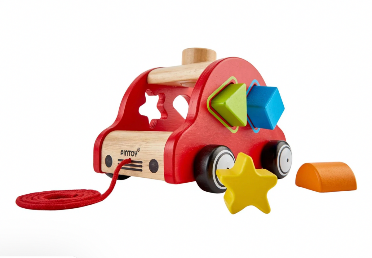 Pintoy Wooden Happy Car Sorter