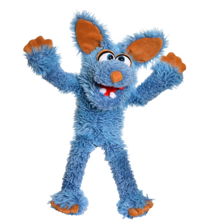 Fizz The Blue Dog puppet