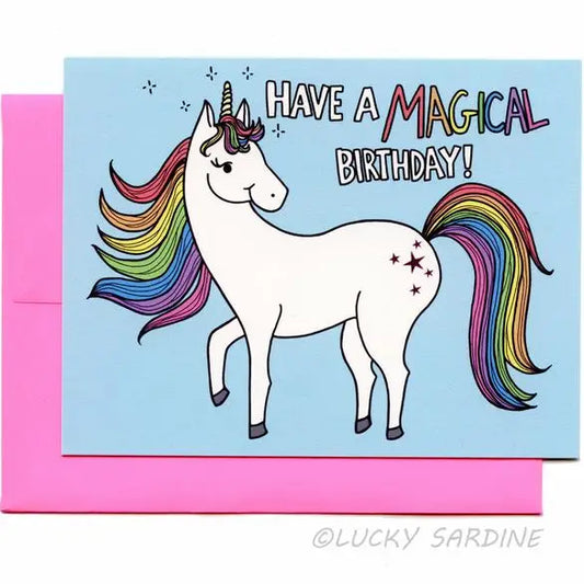 Magical Unicorn Birthday Greeting Card