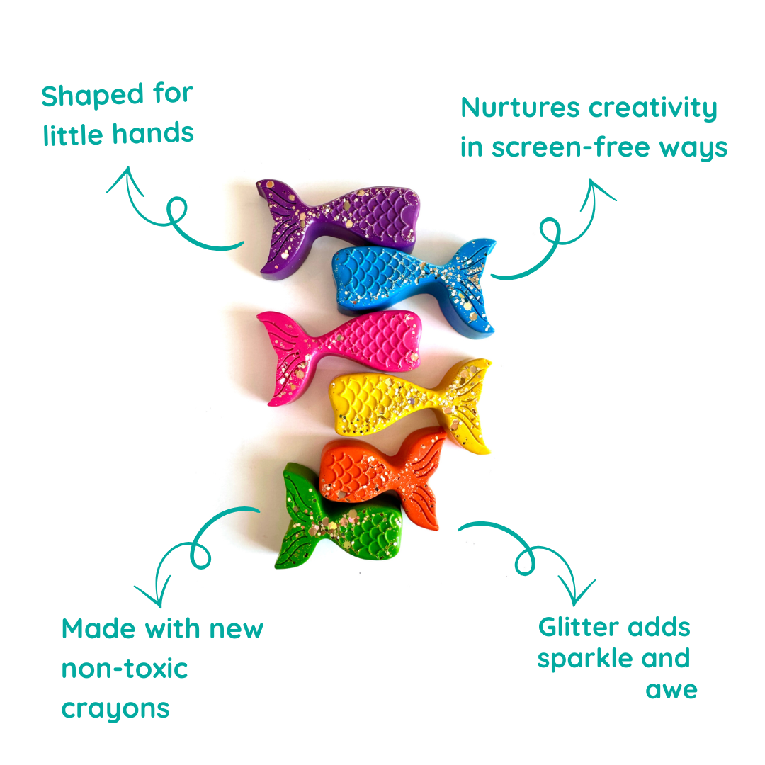 Glitter Mermaid Crayons