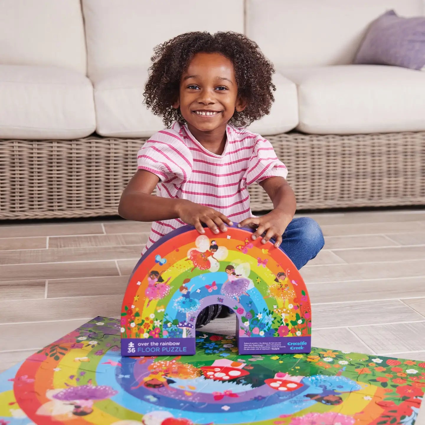 36-Piece Shaped Box Puzzle - Over the Rainbow