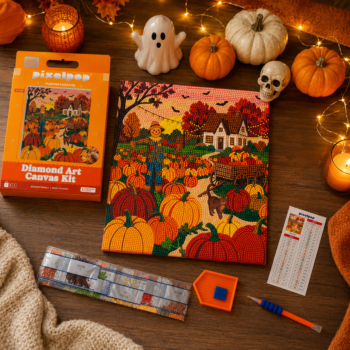 Fall Diamond Art Kit - Pumpkin Patch
