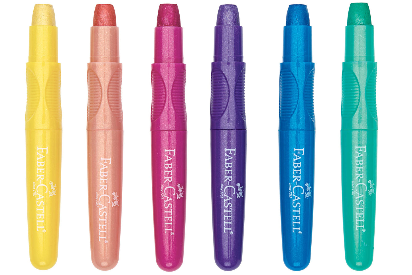 6 Metallic Chunky Gel Crayons in Storage Case