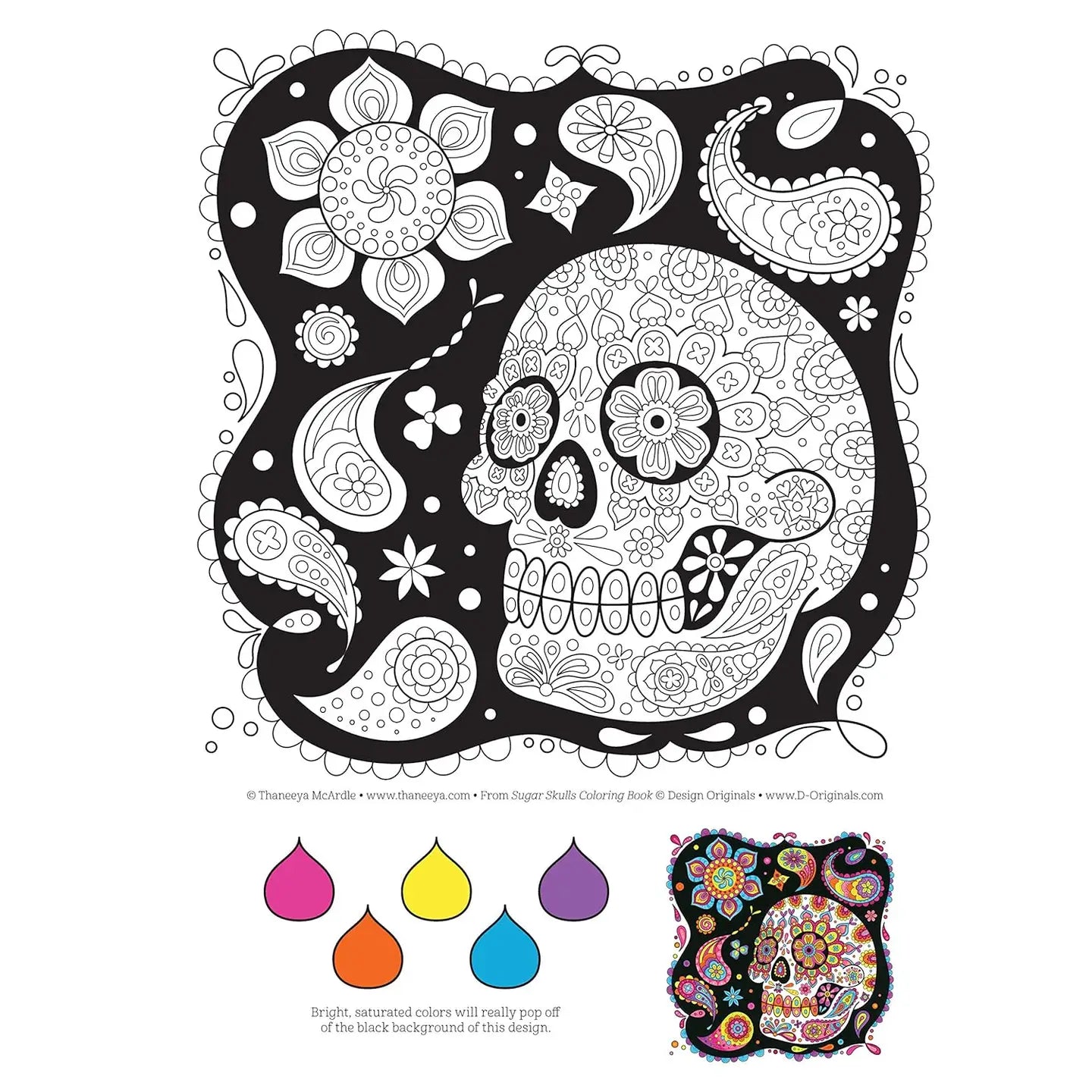 Sugar Skulls Coloring Book (Adult)