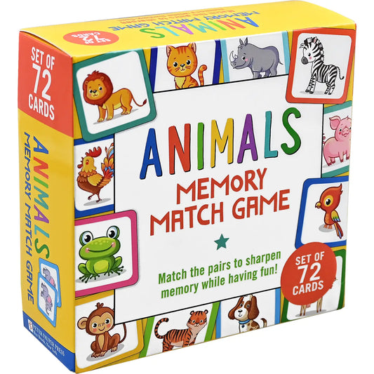 Animals Memory Match Game (Set of 72 Cards)