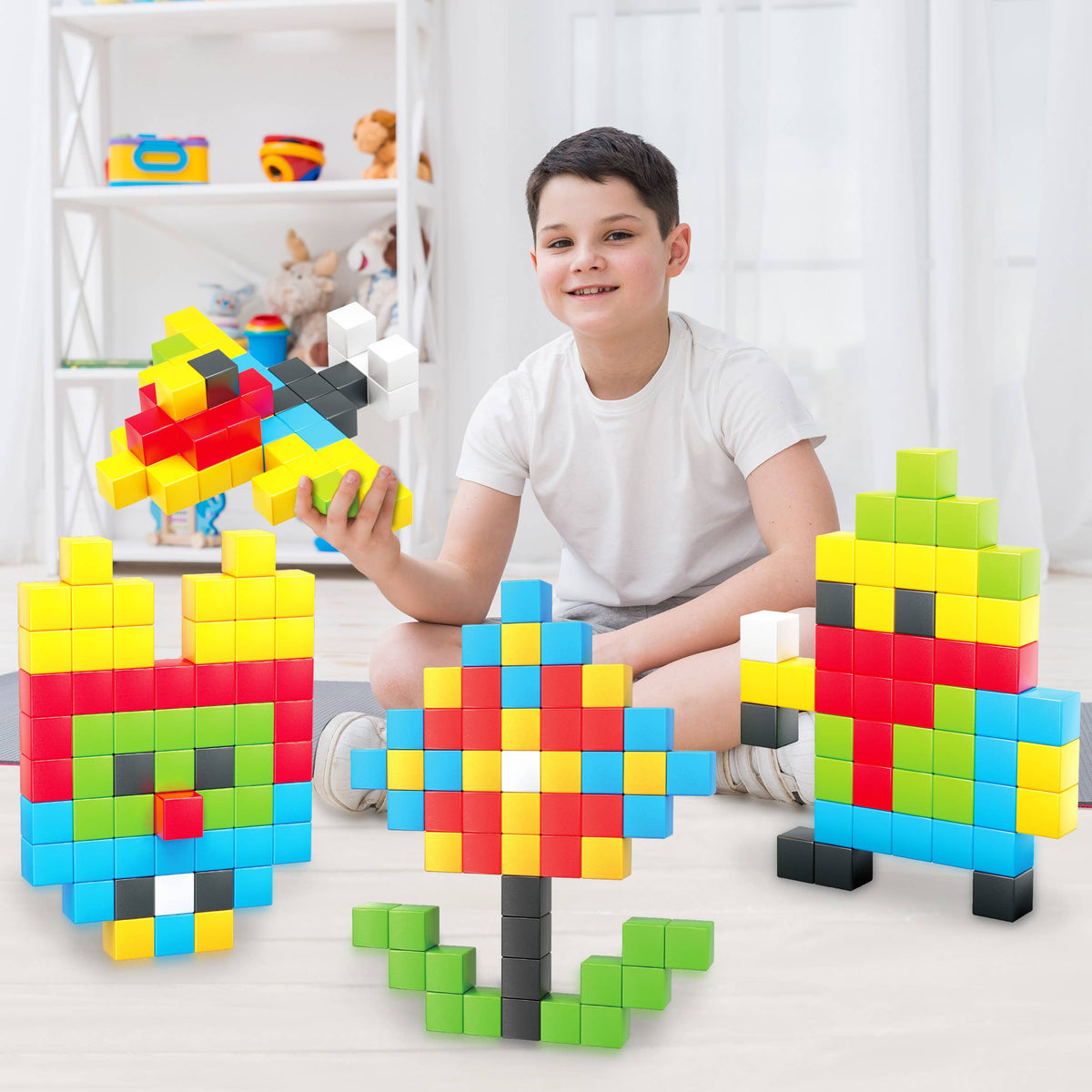 PicassoTiles 60pc 1.2" Magnetic Cubes Set