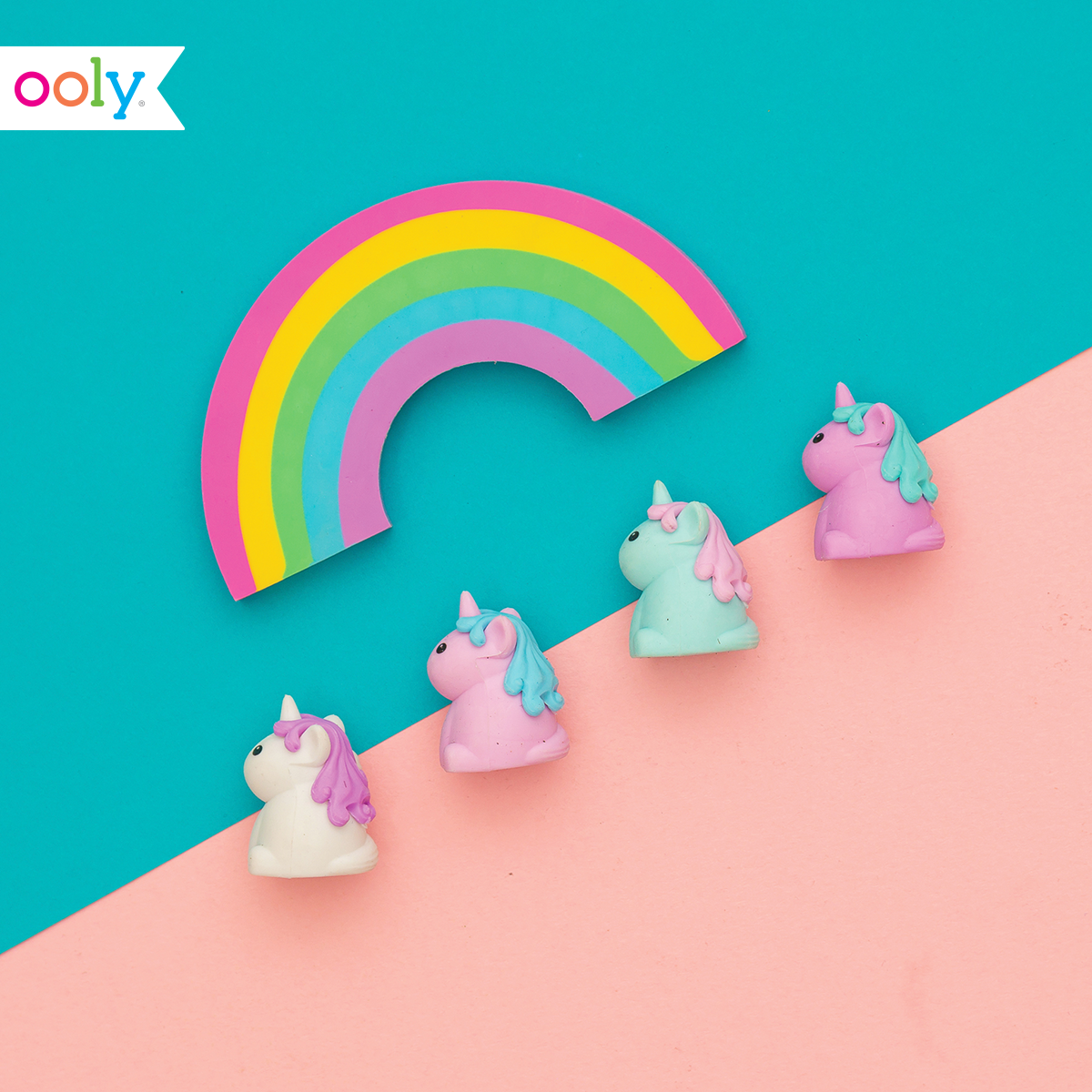 Unique Unicorns: Strawberry Scented Erasers (5 PC Set)
