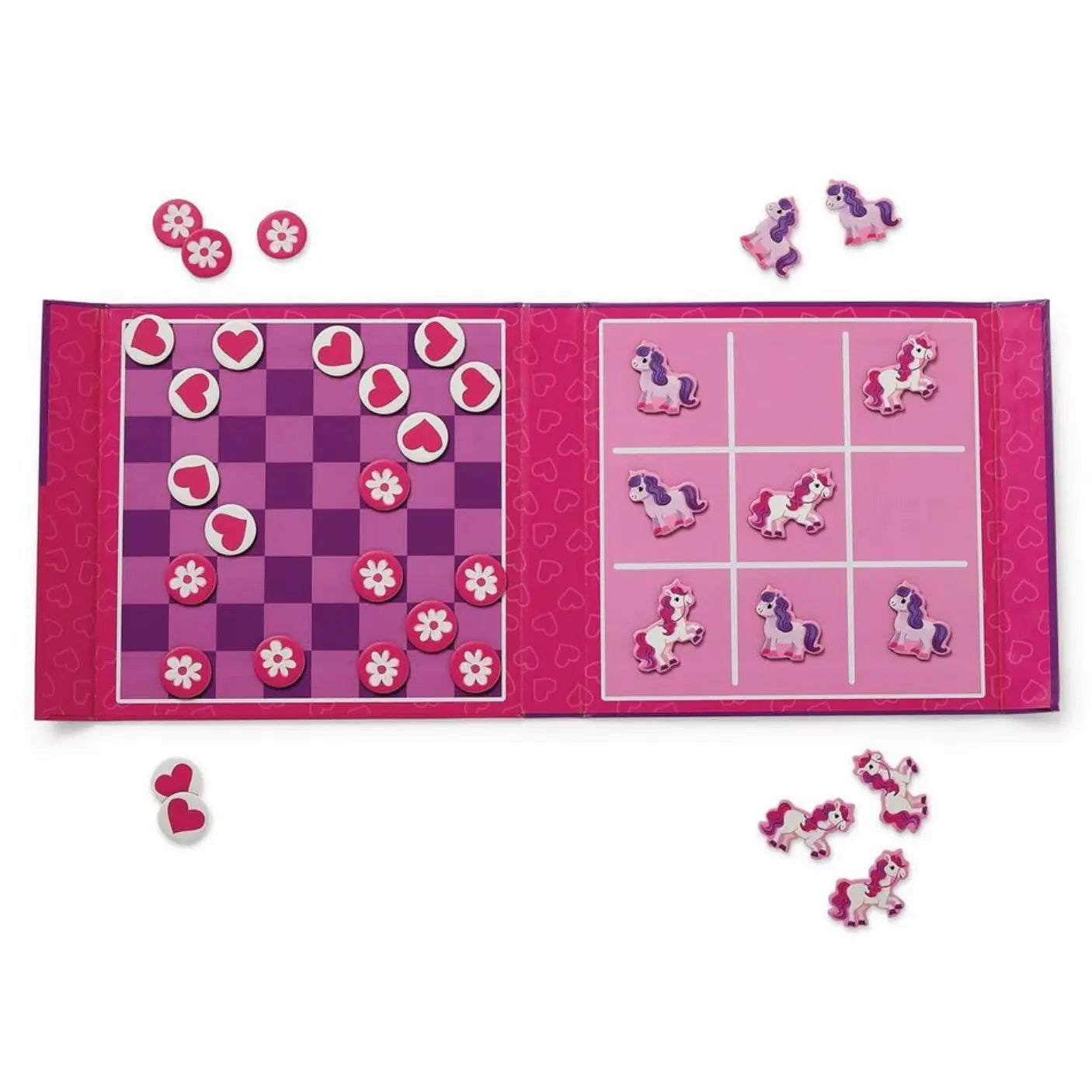 Magnetic Unicorn Game - Tic Tac Toe & Checkers