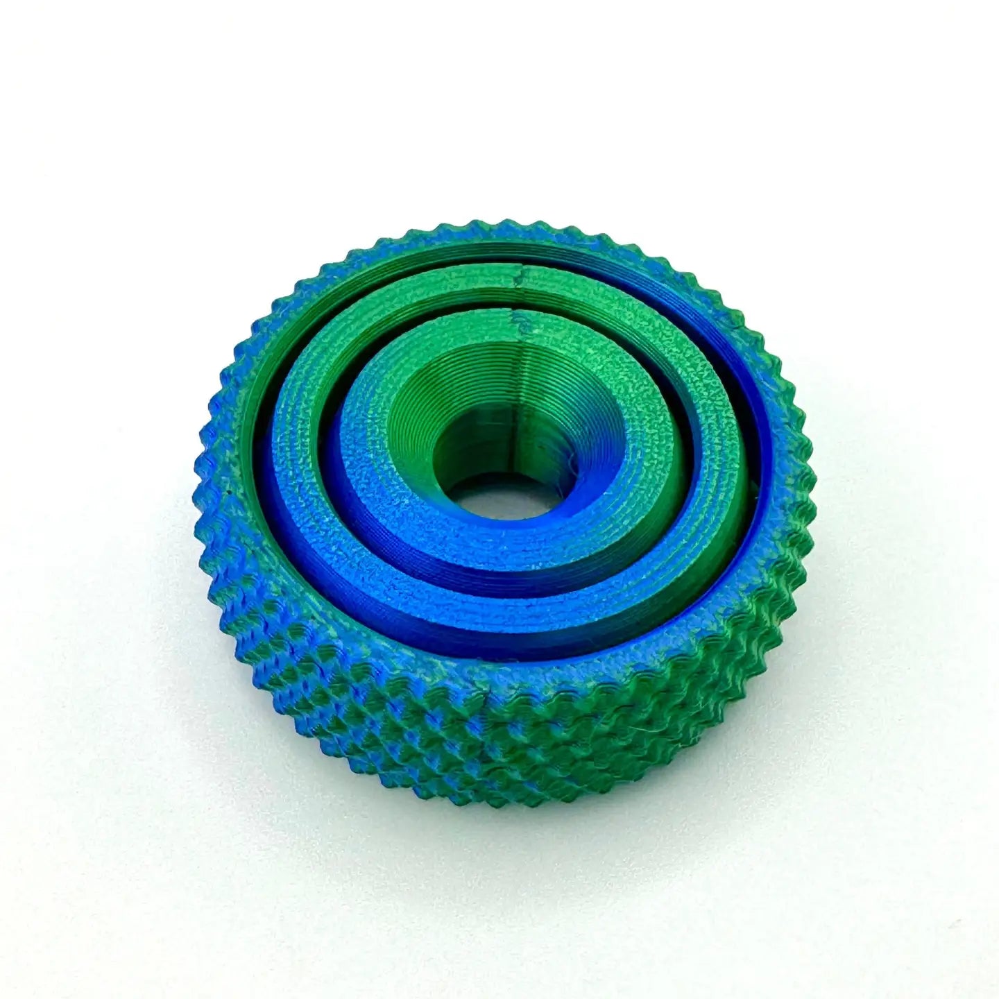 Blue/Green Textured Gyro Fidget