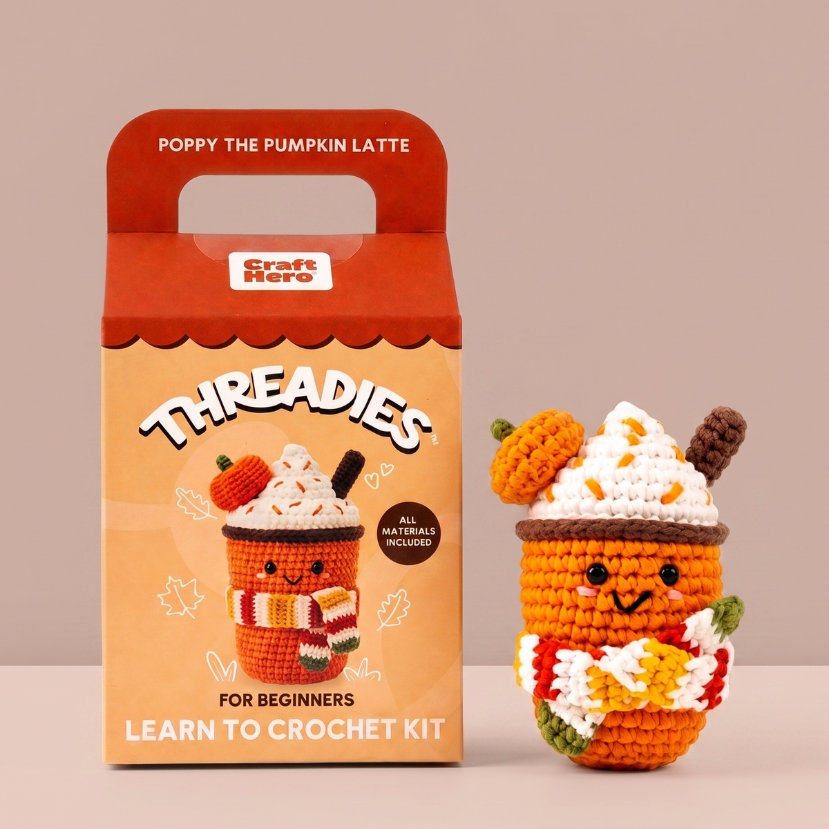 Fall Crochet Kit for Beginners | Pumpkin Spice Latte