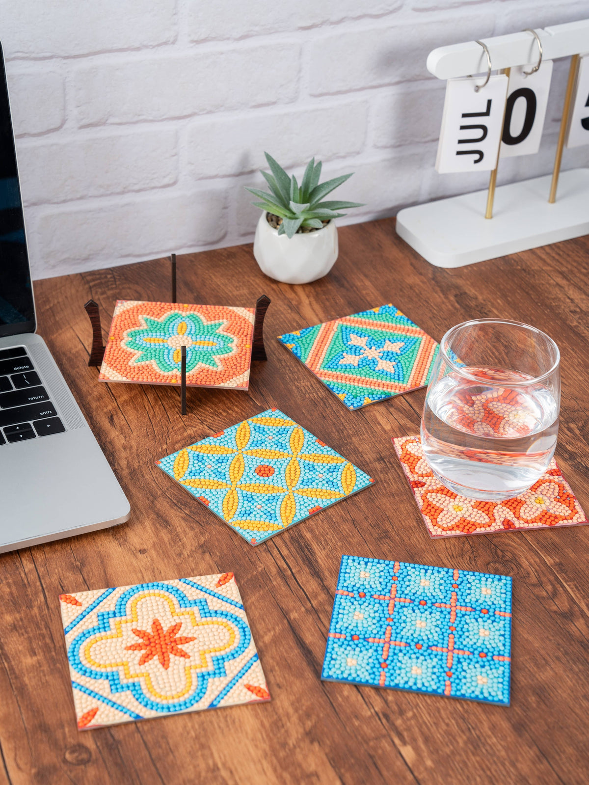 PixelPop™ Diamond Art Acrylic Coaster Kit (Tiles of Grenada)