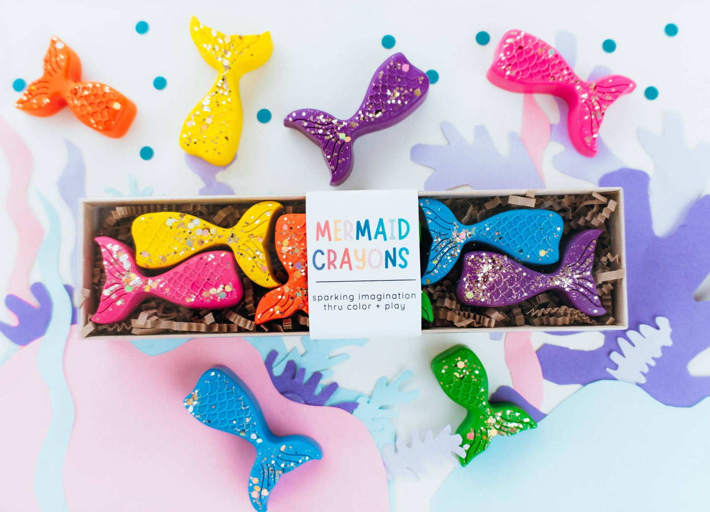 Glitter Mermaid Crayons