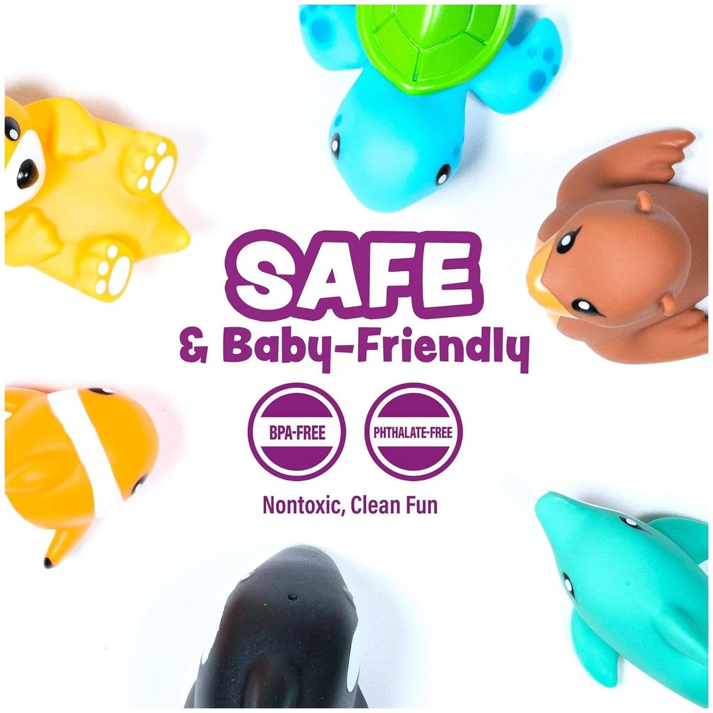 Tub Works® Marine™ Mold Free Bath Toys (6 Pack)