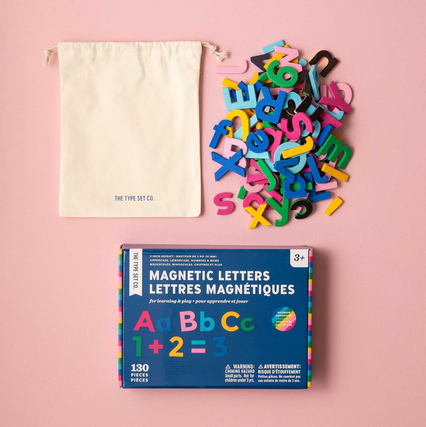 Rainbow Adventure Magnetic Letters (2" /130pc)