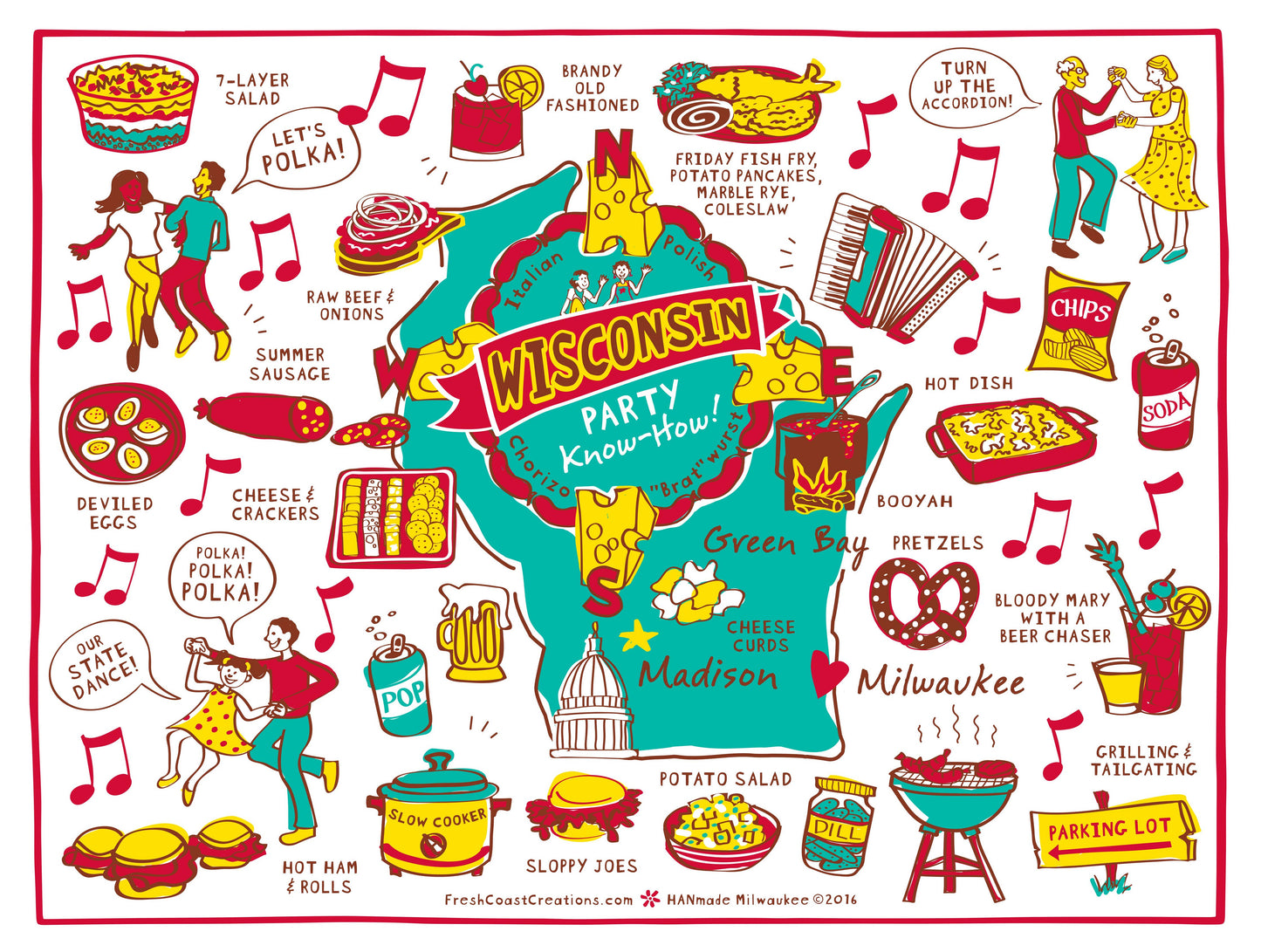 Wisconsin Party Know How 500-Piece Puzzle (Case)