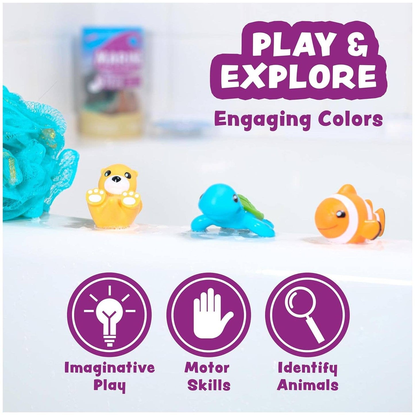 Tub Works® Marine™ Mold Free Bath Toys (6 Pack)