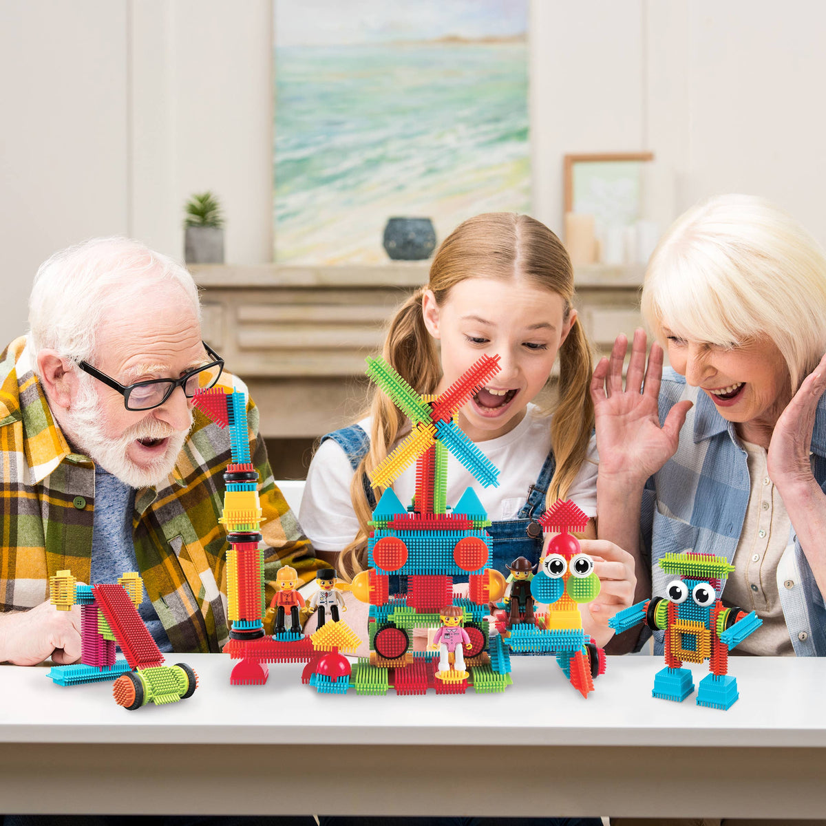 PicassoTiles 116pc Hedgehog Building Blocks