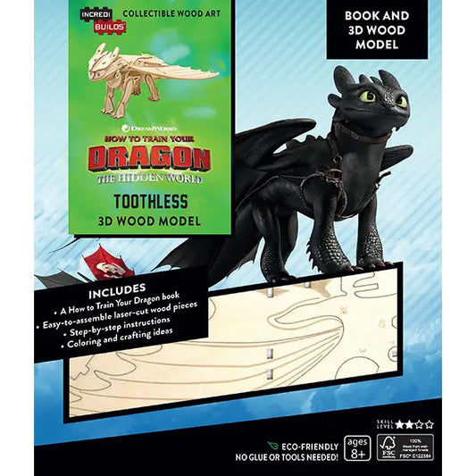 Incredibuilds: Dreamworks Dragons Book and 3D Wood Model