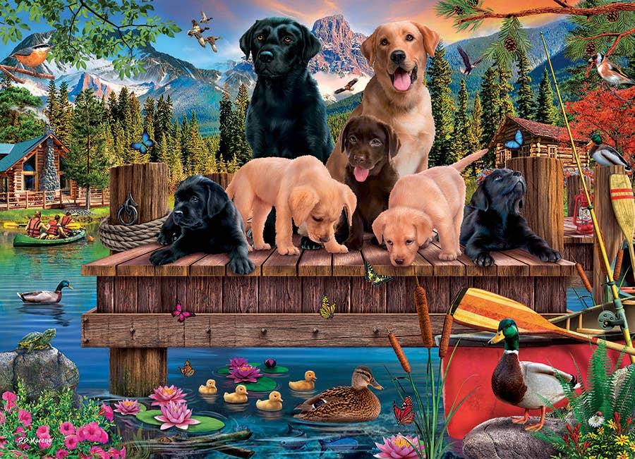 Pups and Ducks Family Puzzle 350pc