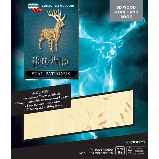 Stag Patronus 3D Wood Model and Book : Harry Potter Incredibuilds