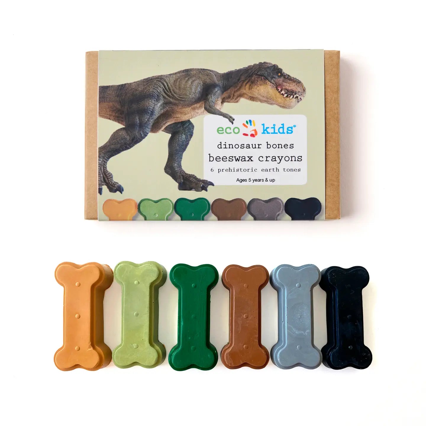 Beeswax Crayons - Dinosaur Bone Case (Eco-Kids)