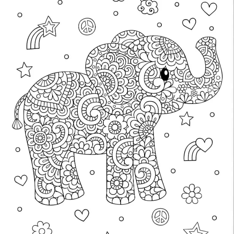 Doodles Wild Animals Coloring Book - Notebook