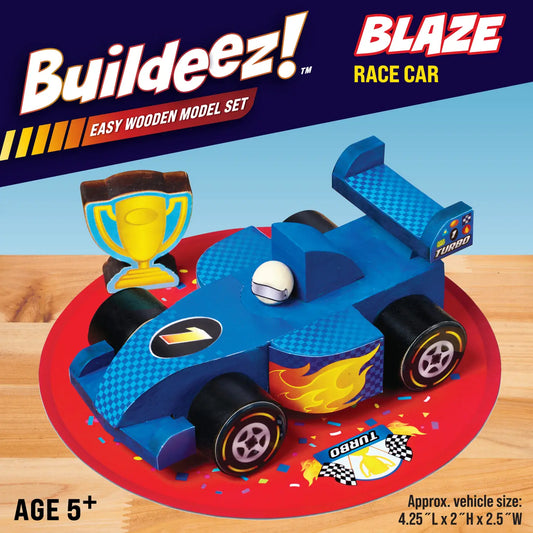 Buildeez! Blaze Race Car - Diy Wooden Craft Kit