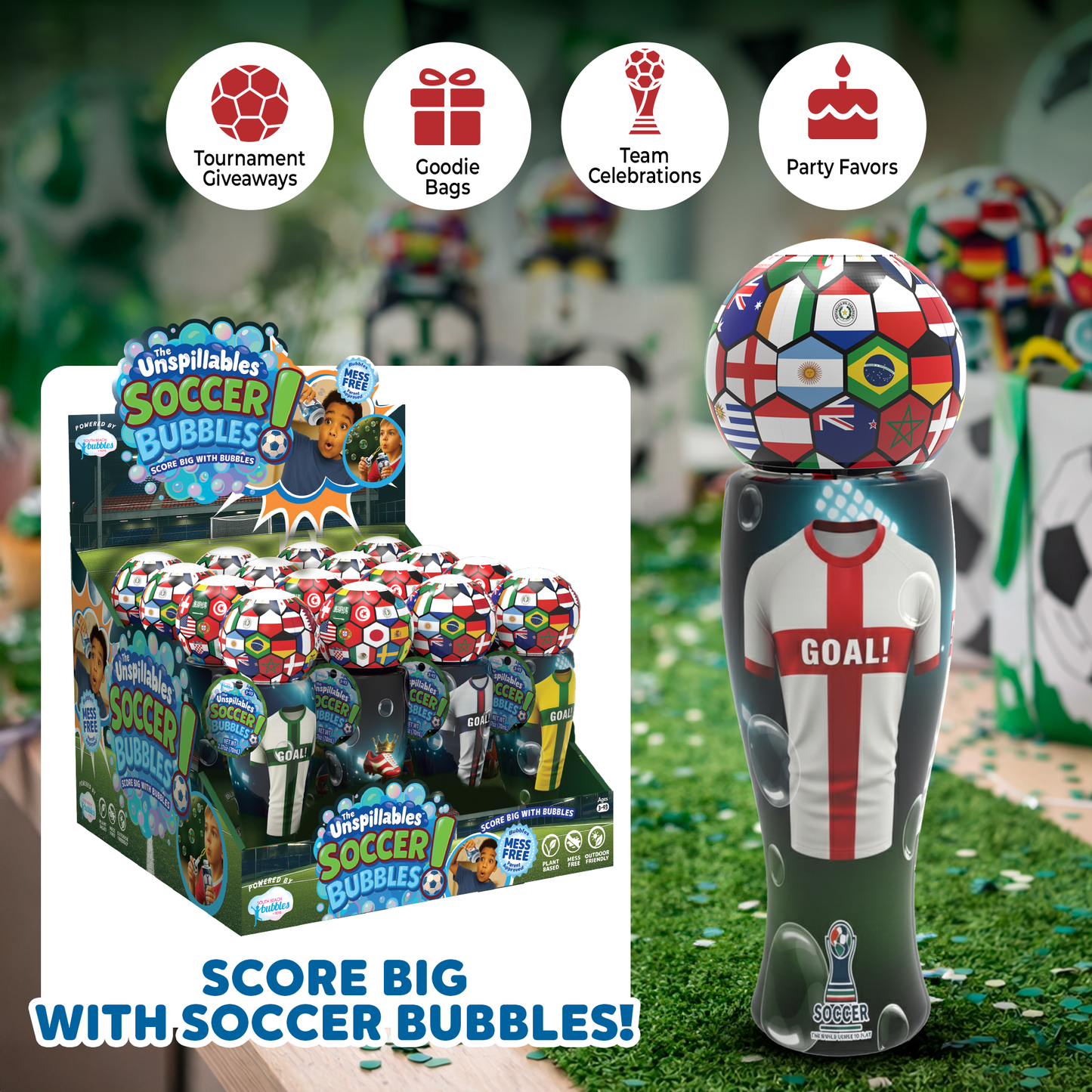 The Unspillables Soccer Bubbles PDQ
