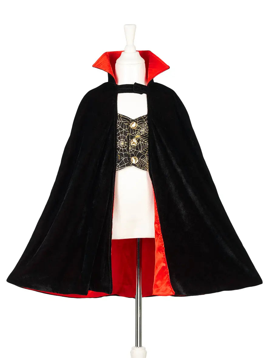 Dracula Cape + Teeth Costume Set For Kids